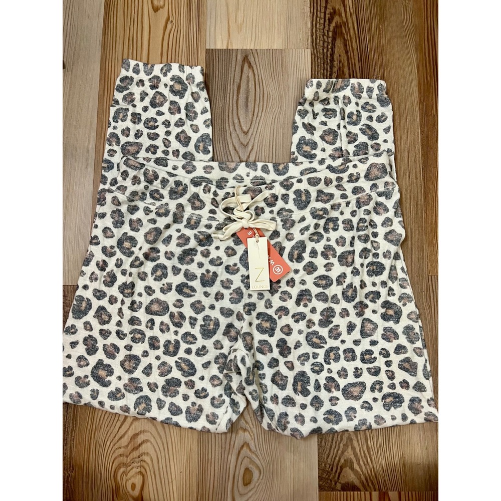 Z Supply Lounge Womens Leopard Print Jogger Pants XL NWT Animal Print Leisure